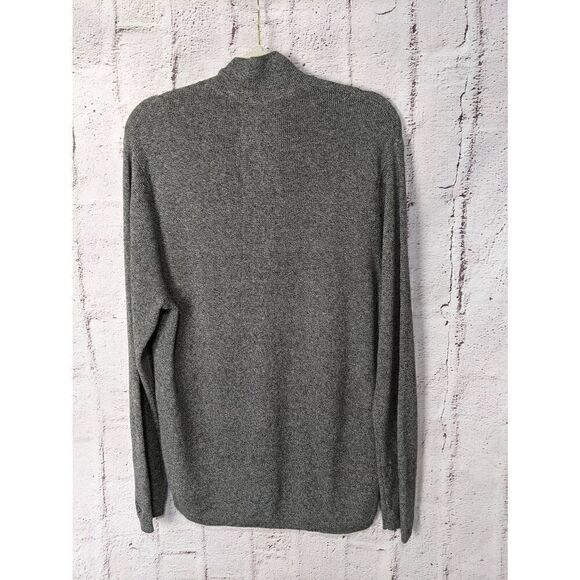 Bonobos Maide‎ Sweater Mens Golf Gray 1/4 Zip Mock Neck Long Sleeve Sz L Large - Picture 2 of 7
